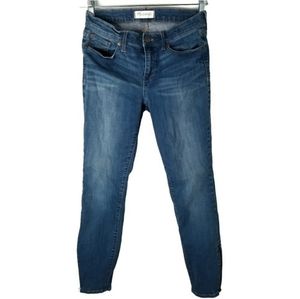 Madewell Skinny Denim Side Ankle Zipper Jeans Size 28